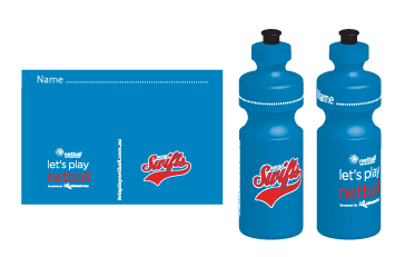 water bottles for Lake Munmorah Netball Club